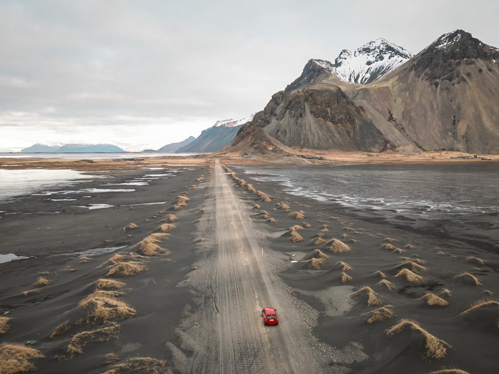 Island Rundreise - Fahrt über die Halbinsel Stokksnes