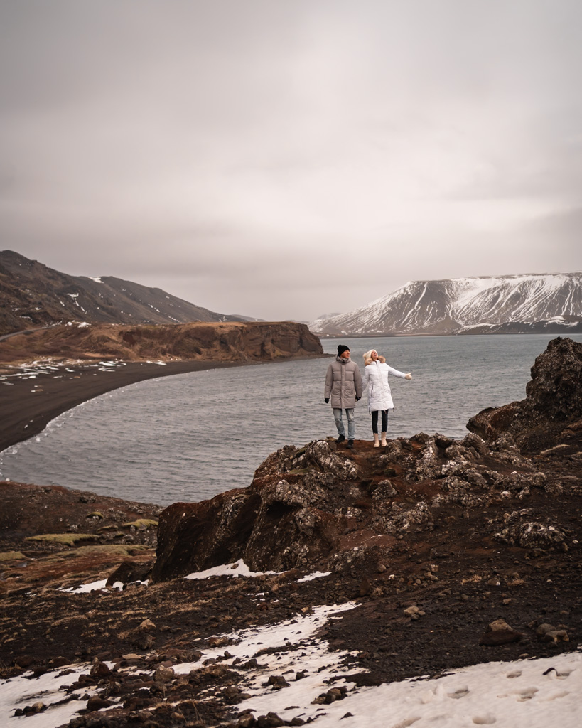 Island Rundreise - Blick auf den Kleifarvatn auf der Reykjanes Halbinsel